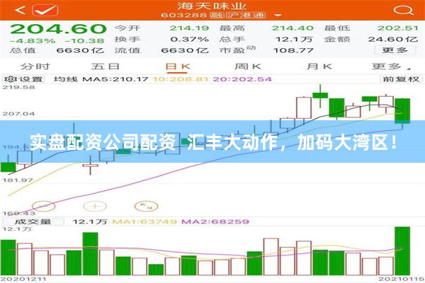 实盘配资公司配资  汇丰大动作，加码大湾区！